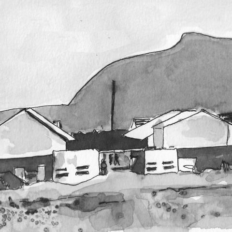 Entrada do Campo Provisório (desenho de Rosário Felix)