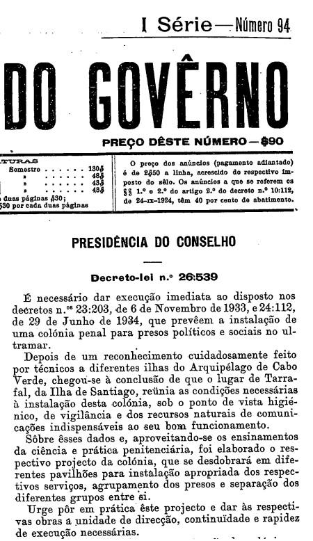 Decreto-Lei n.º 26&nbsp;539 de 23-04-1936